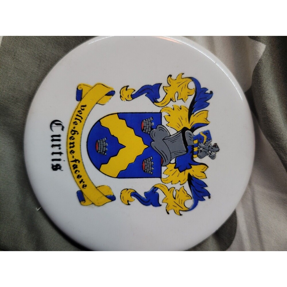 Curtis Family Coat Of Arms Set Of 2 Coasters